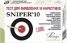 Тест-касета для одночасного визначення 10 наркотичних речовин - Sniper — фото N1