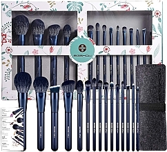 Набір пензлів для макіяжу, 15 шт. - Eigshow Makeup Brush Kit In Gift Box Tourmaline Blue — фото N2