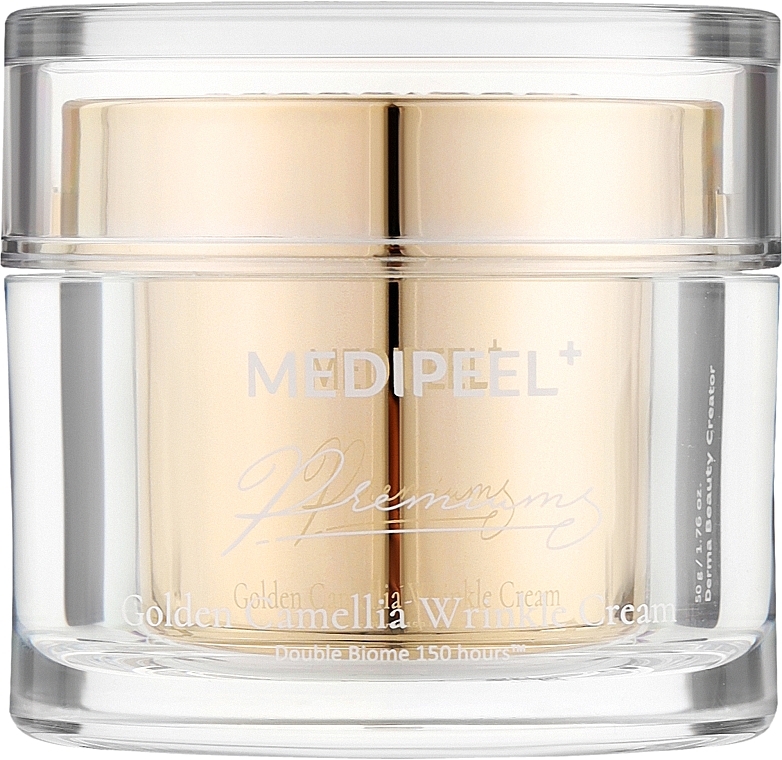 Антивіковий крем для обличчя з екстрактом золота і камелії - MEDIPEEL Peptide 9 Premium Gold Camellia Wrinkle Cream — фото N1