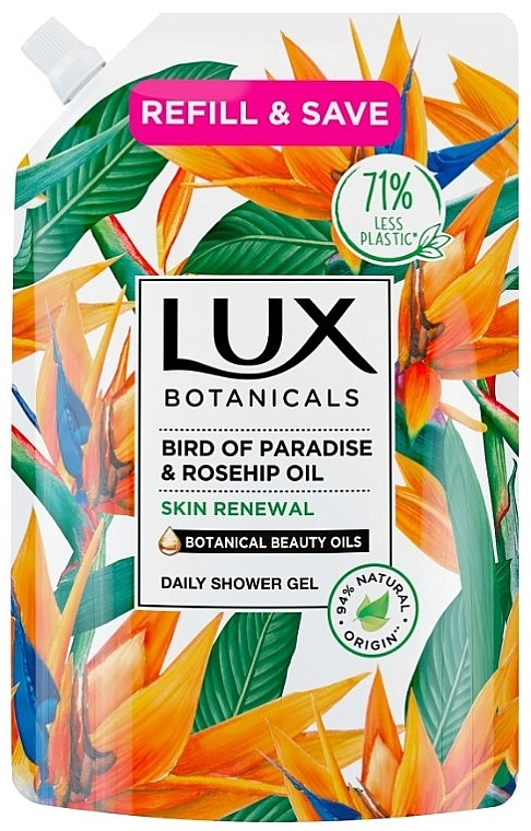 Гель для душа - Lux Botanicals Bird Of Paradise & Rosehip Oil Daily Shower Gel (дой-пак) — фото N1