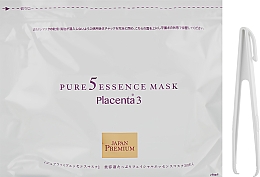 Маска для обличчя з трьома видами плаценти і натуральними екстрактами - Japan Gals Pure5 Essens Premium Mask — фото N2