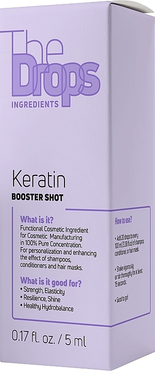 Косметическое средство "Чистый кератин" - Pharma Group Laboratories The Drops Keratin Booster Shot — фото N2