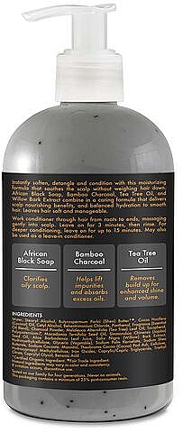 Кондиціонер для волосся "Африканське чорне мило" - Shea Moisture African Black Soap Bamboo Charcoal Deep Balancing Conditioner — фото N3