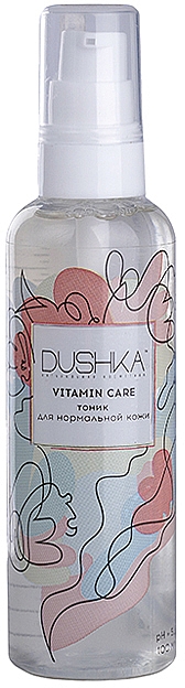 Тонік для нормальної шкіри обличчя "Vitamin Care" - Dushka — фото N1