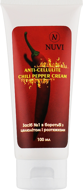 Крем антицеллюлитный с перцем чили, моделирующий - Nuvi Anti-cellulite Chili Pepper Cream — фото N1