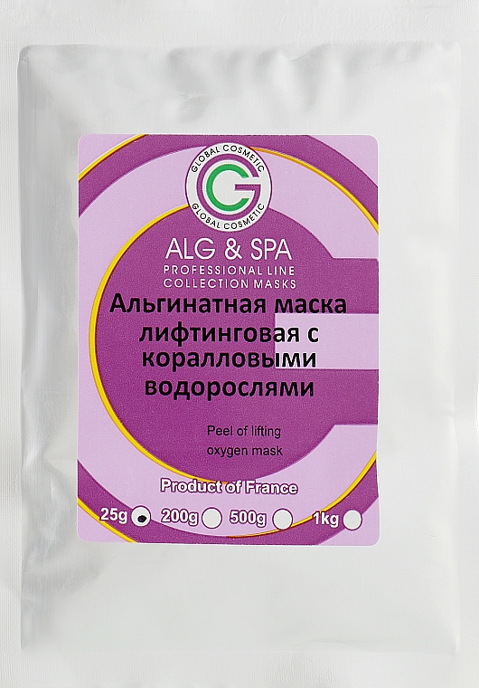 Альгинатная лифтинг маска с коралловыми водорослями - ALG & SPA Peel Off Lifting Oxygen Mask — фото N1