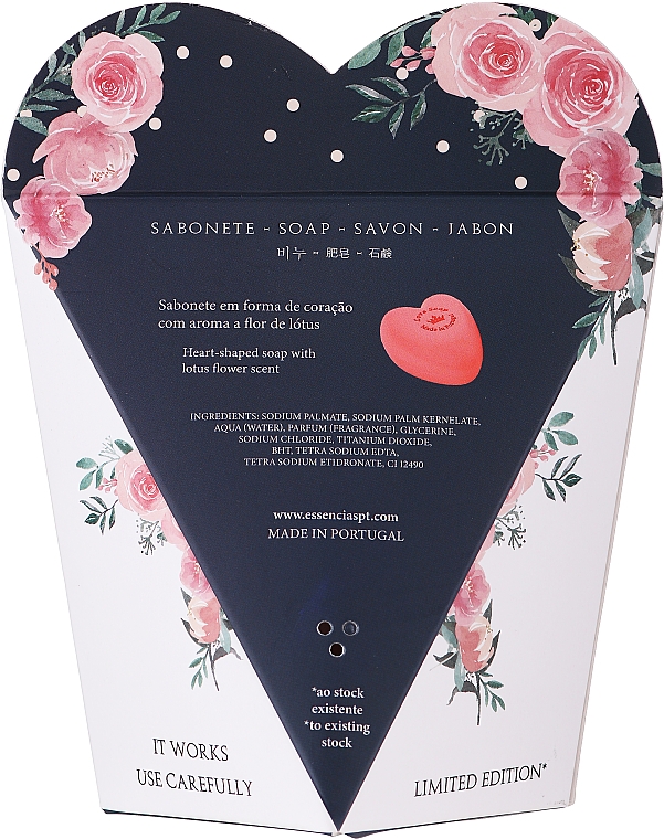 Натуральне мило "Серце" у подарунковій коробці - Essencias De Portugal Love Soap Inside Of Limited Rose Edition — фото N2