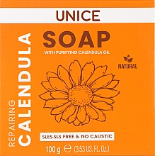 Натуральне мило з екстрактом календули - Unice Soap With Purifuing Calendula Oil — фото N1