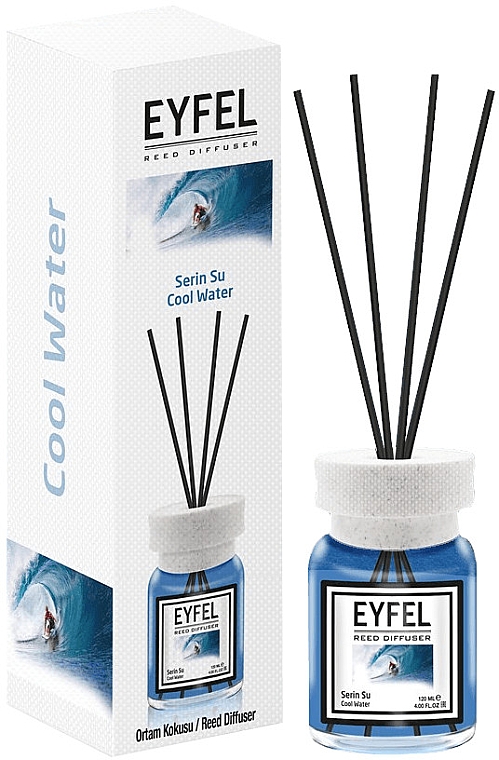 Аромадифузор «Холодна вода» - Eyfel Perfume Reed Diffuser Cool Water — фото N1