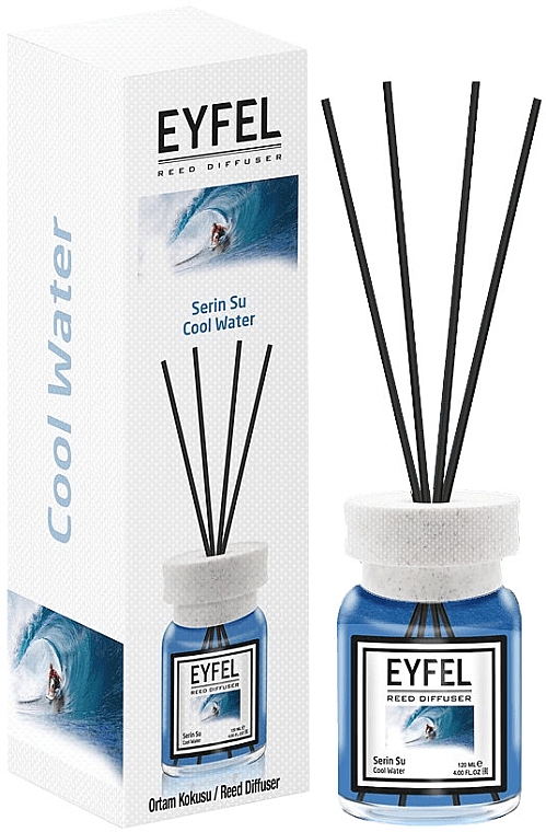 Аромадиффузор "Холодная вода" - Eyfel Perfume Reed Diffuser Cool Water — фото N1