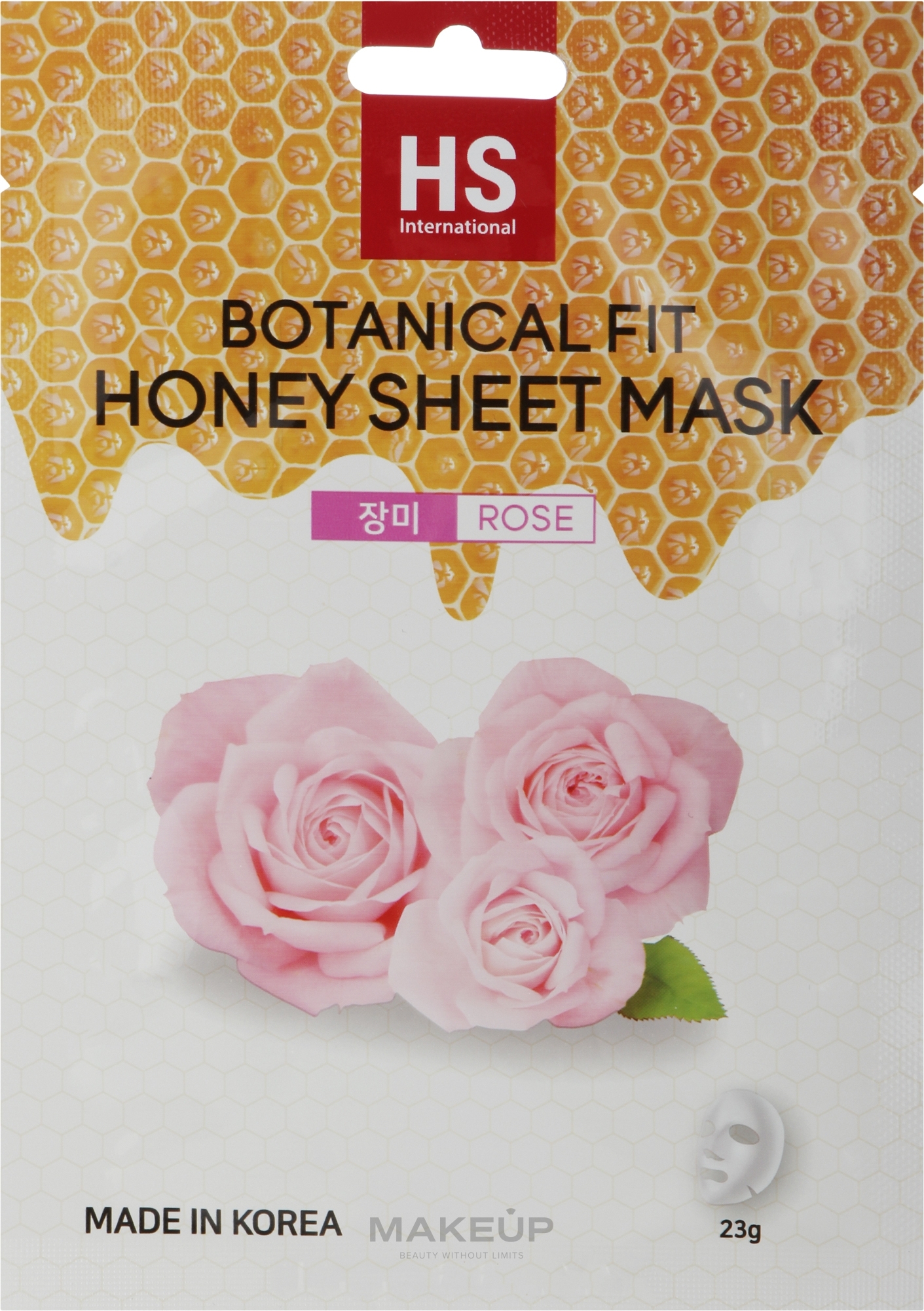 Маска тканевая для лица с мёдом и экстрактом розы - V07 Botanical Fit Honey Sheet Mask Rose — фото 23g