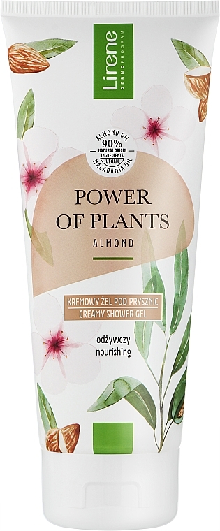 Живильний крем-гель для душу - Lirene Power Of Plants Migdal Nourishing Creamy Shower Gel