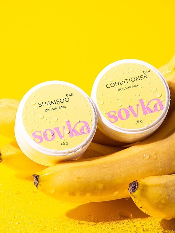 Твердий шампунь - Sovka Skincare Banana Milk Shampoo                                                                                         — фото N4