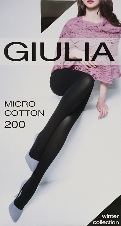 Колготки "Microcotton" 200 Den, nero - Giulia