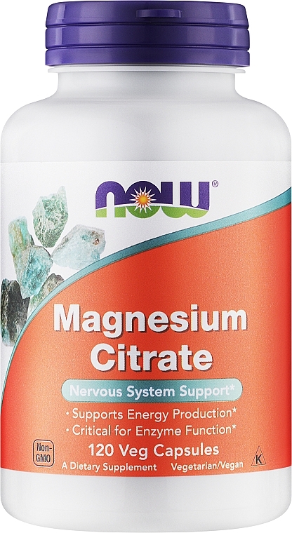 Мінерали. Цитрат Магнію, капсули - Now Foods Magnesium Citrate Veg Capsules — фото N1