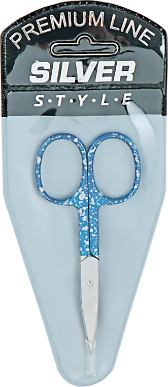 Ножницы маникюрные, MH 36, синие - Silver Style — фото N2