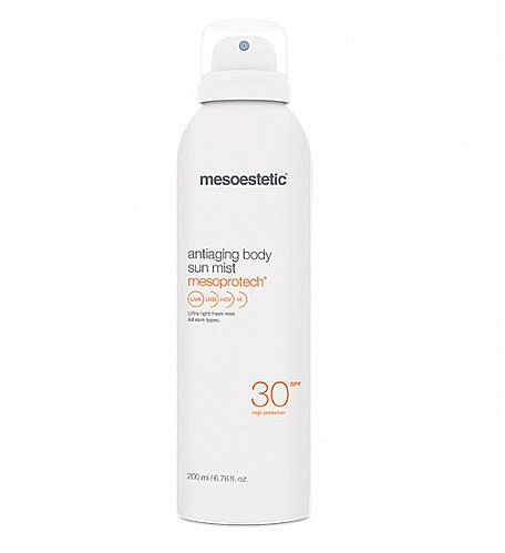 Сонцезахисний спрей для тіла - Mesoestetic Mesoprotech Antiaging Body Sun Mist SPF30 — фото N1