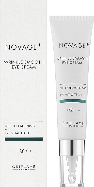 Крем для кожи вокруг глаз против морщин - Oriflame Novage+ Wrinkle Smooth Eye Cream — фото N2