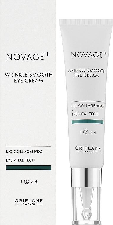 Крем для шкіри навколо очей проти зморшок - Oriflame Novage+ Wrinkle Smooth Eye Cream — фото N2