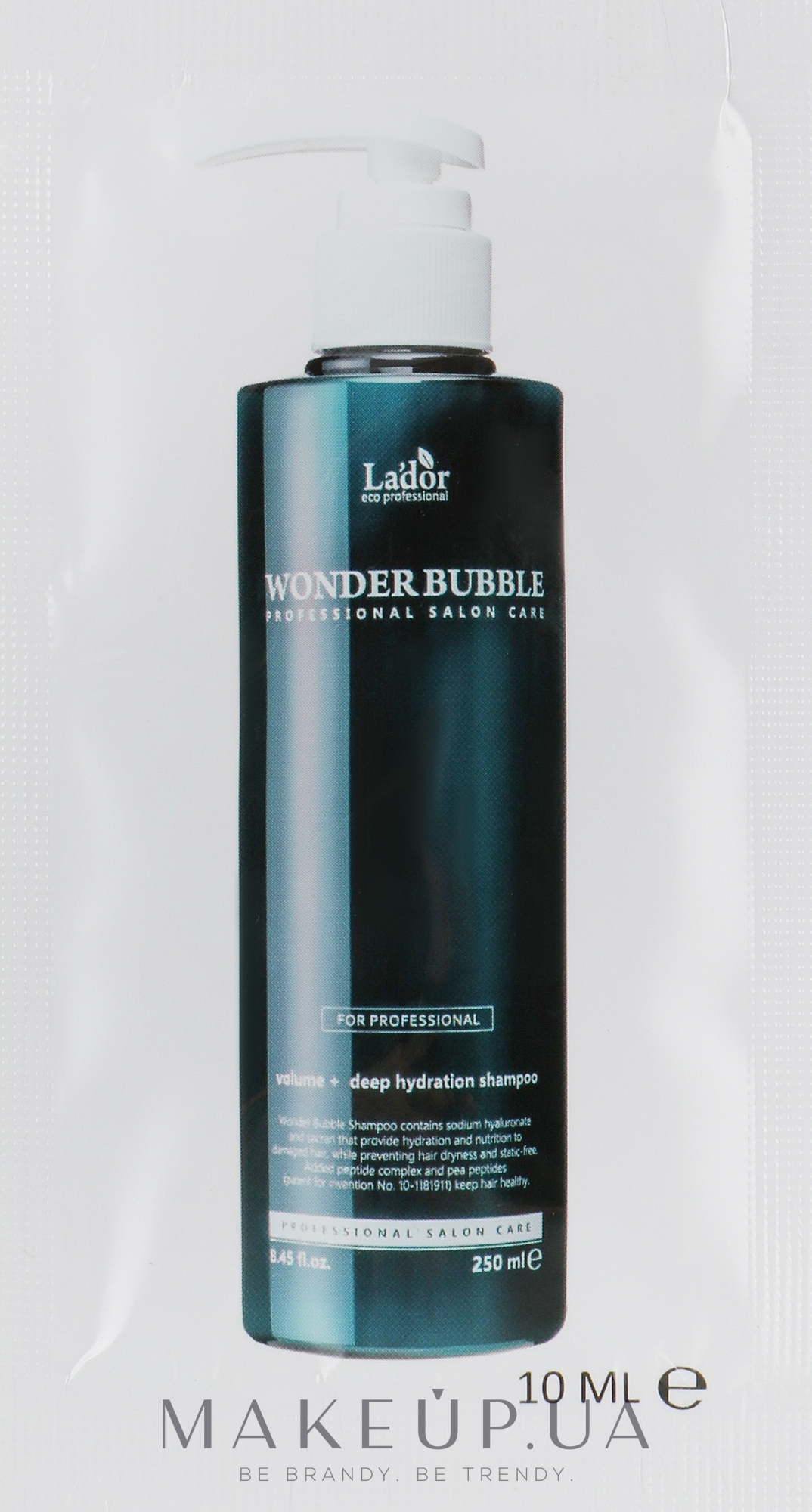 Зволожувальний шампунь для волосся - LLa'dor Wonder Bubble Shampoo (пробник) — фото 10ml