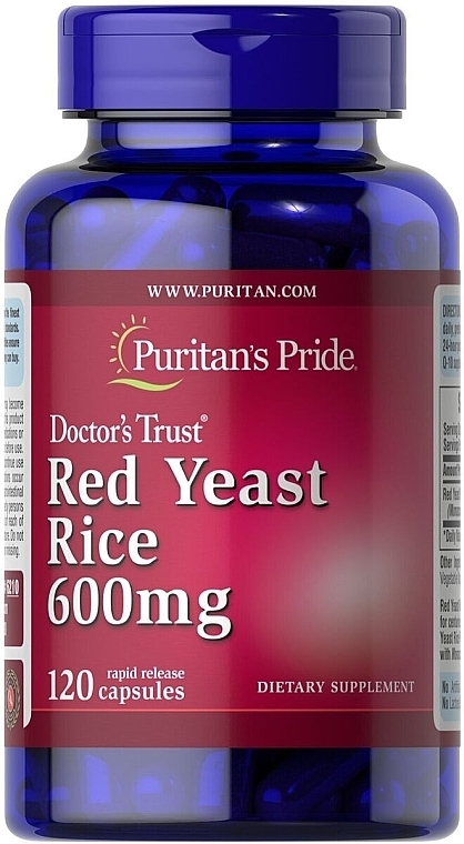 Диетическая добавка "Красный рис" - Puritan's Pride Red Yeast Rice 600 Mg — фото N1