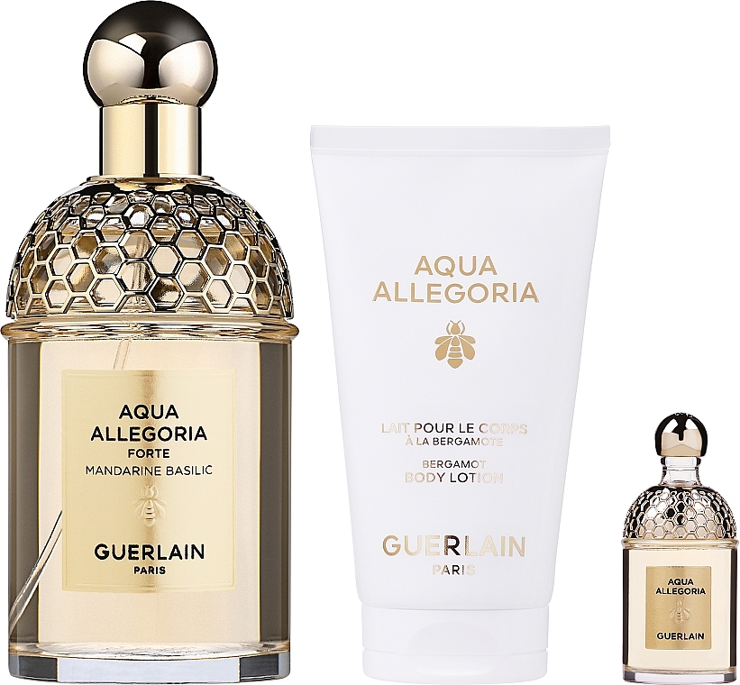 Guerlain Aqua Allegoria Forte Mandarine Basilic - Набір (edp/75 ml + b/lot/75ml + edp 7.5 ml) — фото N1