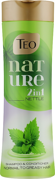 Шампунь-бальзам для нормальных и жирных волос - Teo Nature 2in1 Shampoo & Conditioner Nettle — фото N1
