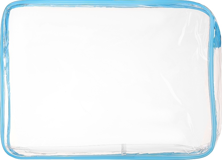 Прозрачная косметичка из ПВХ, голубая - Deni Carte — фото N1