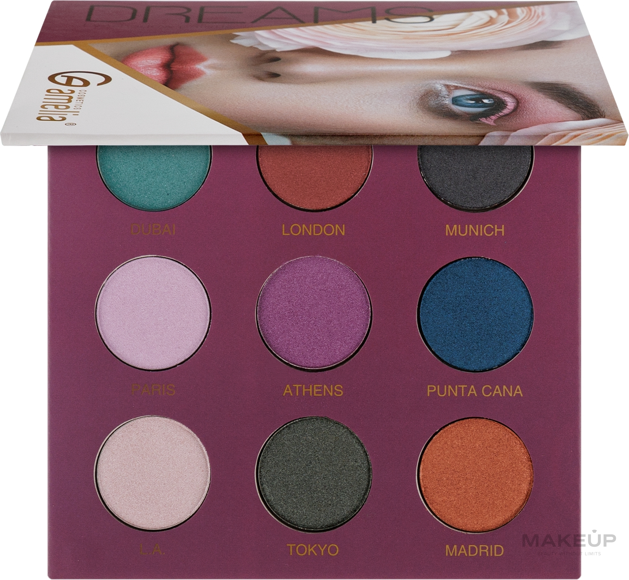 Палетка теней для век - Amelia Cosmetics Dream Eyeshadow Palette — фото 18g