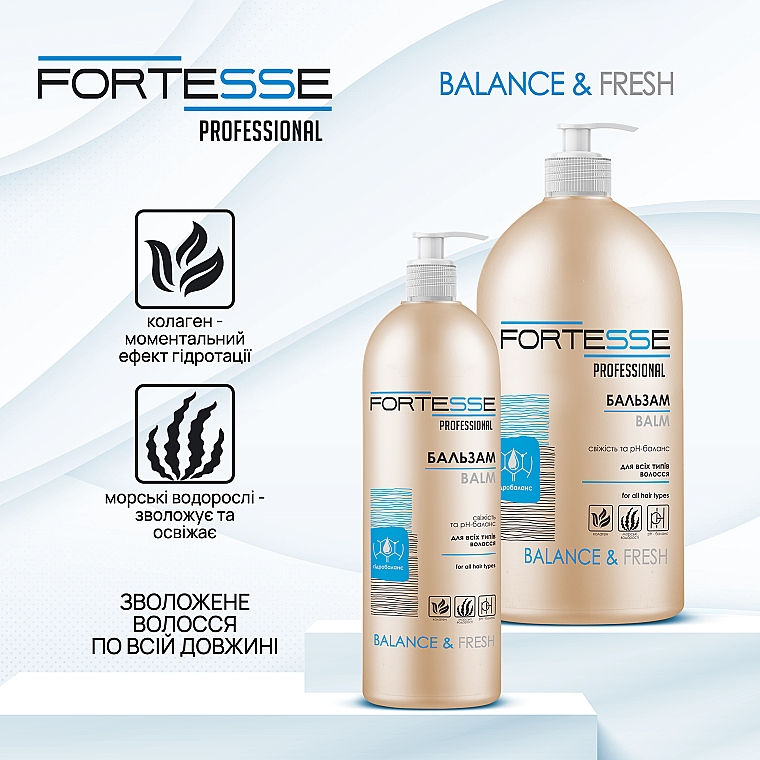 Бальзам для волос "Баланс", с дозатором - Fortesse Professional Balance & Fresh Balm — фото N3