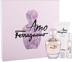 Духи, Парфюмерия, косметика Salvatore Ferragamo Amo - Набор (edp/100ml + edp/10ml + b/lot/100ml)