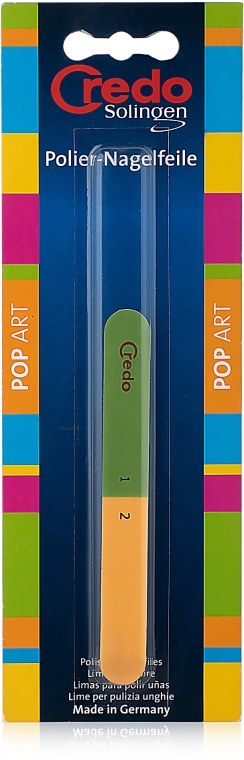 Полировочная пилка четырехсторонняя 120 мм, 19612 - Credo Solingen Pop Art Nail File — фото N1