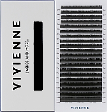 Накладні вії "Elite", чорні, 20 ліній (mix, 0,1, L, (6-10)) - Vivienne — фото N1