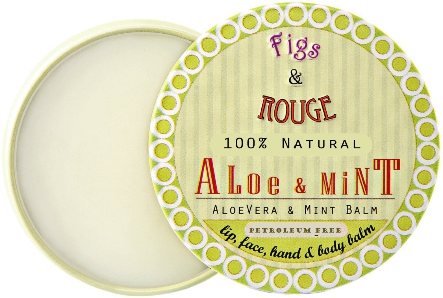 Универсальный бальзам "Алоэ и Мята" - Figs & Rouge Aloe & Mint 100% Natural Balm for Lips, Face, Hand & Body