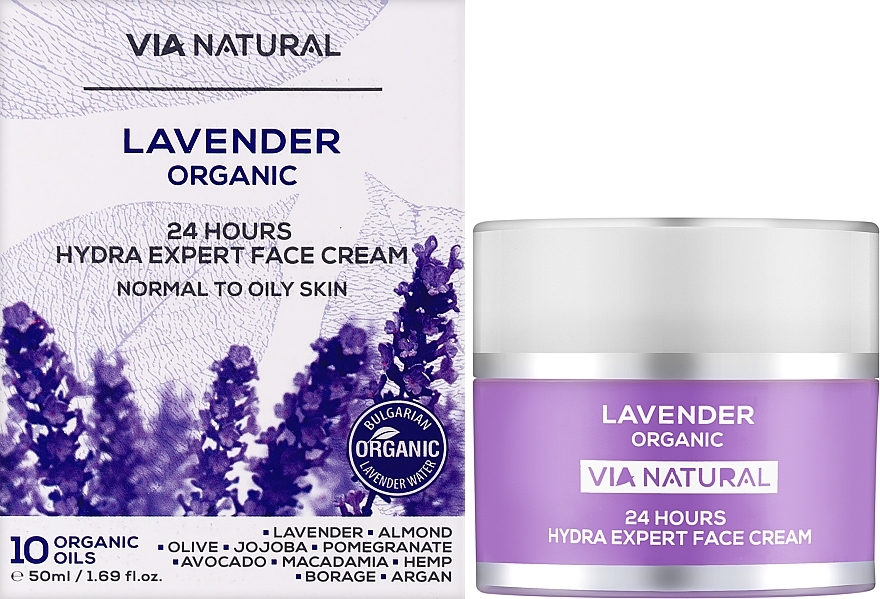 Експертний зволожувальний крем для обличчя 24 години "Лаванда Органік" - BioFresh Via Natural Lavender Organic 24H Hydra Expert Face Cream — фото N2