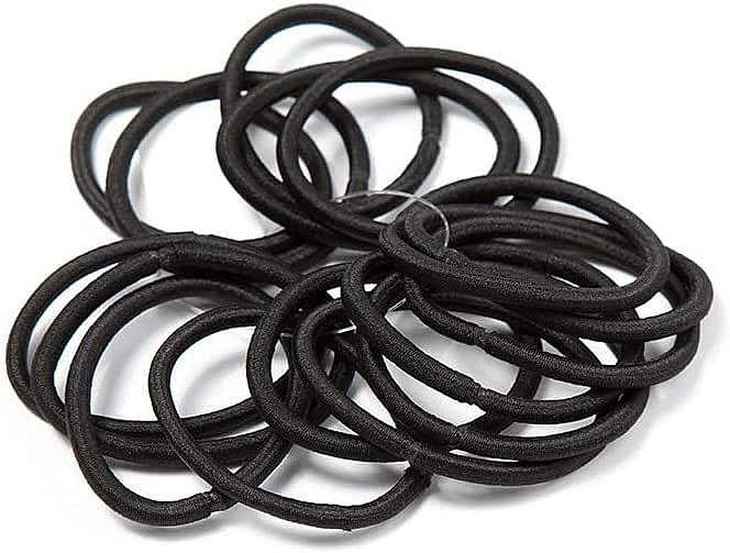 Резинки для волосся еластичні, чорні, 18 шт. - Inca Rubber Hair Bands — фото N1