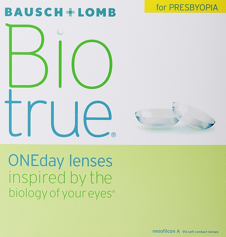 Одноденні лінзи контактні, 90 шт. - Bausch & Lomb Biotrue ONEday for Presbyopia Low — фото N1