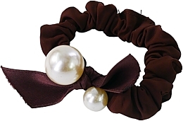 Парфумерія, косметика Резинка для волосся з перлиною, коричнева - Lolita Accessories