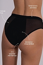 Трусы слипы для менструации "Свижата", черные - brabrabra — фото N3
