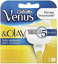 Парфумерія, косметика Змінні касети для гоління, 3 шт. - Gillette Venus and Olay Razor Blades