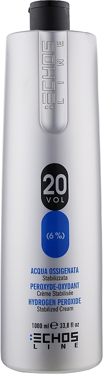 Крем-окислювач - Echosline Hydrogen Peroxide Stabilized Cream 20 vol (6%) — фото N9