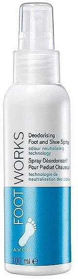 Спрей для ног освежающий - Avon Foot Works Deodorising Foot & Shoe Spray — фото N1