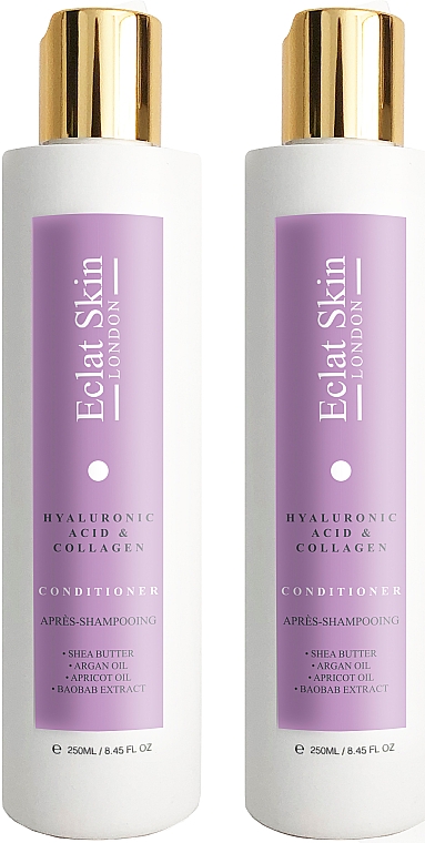 Набор - Eclat Skin London Hyaluronic Acid & Collagen Conditioner (cond/2*250ml) — фото N1