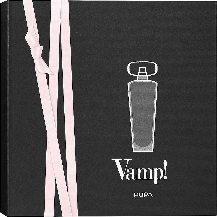 Pupa Vamp Black - Набор (edp/50ml + lipstick/3,5g + nail/polish/9ml) — фото N1