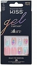 Набір накладних нігтів з клеєм середня довжина - Kiss Gel Fantasy Allure — фото N2