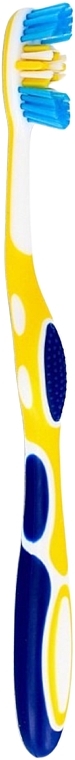 Зубна щітка, м'яка, жовта із синім - Wellbee — фото N1