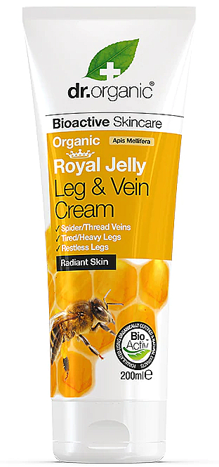 Крем для для ног и вен с маточным молочком - Dr. Organic Bioactive Skincare Royal Jelly Leg & Vein Cream — фото N1