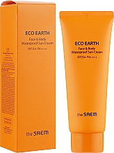 Крем сонцезахисний для обличчя і тіла - The Saem Eco Earth Power Face & Body Waterproof Sun Block — фото N2