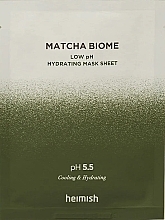 Духи, Парфюмерия, косметика Тканевая маска для лица - Heimish Matcha Biome Low pH Hydrating Mask Sheet