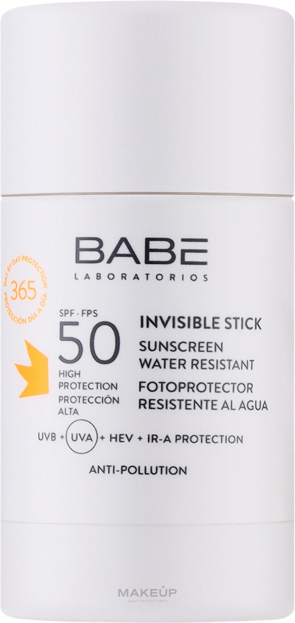 Солнцезащитный невидимый прозрачный стик для лица и тела SPF 50 - Babe Laboratorios Sun Protection — фото 30g